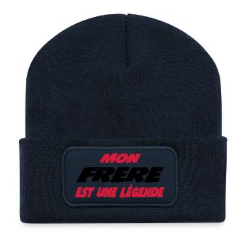 Mon frère est une légende 111 - Recycelte Patch Beanie - French Navy - Vorne