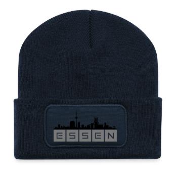 Skyline Essen - Recycelte Patch Beanie - French Navy - Vorne