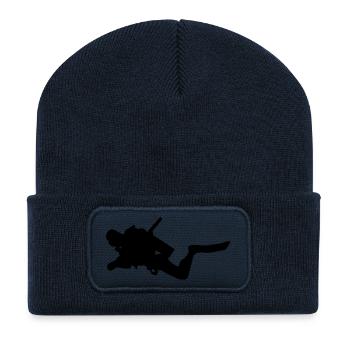 Taucher Tauchen - Recycelte Patch Beanie - French Navy - Vorne