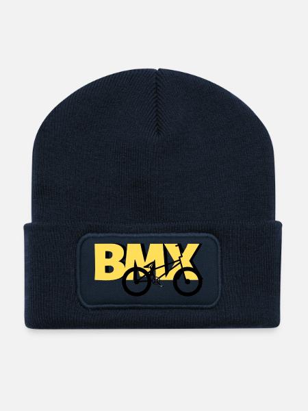 BMX Stunt Shirt – Yellow Edition - Recycled Patch Beanie - french navy