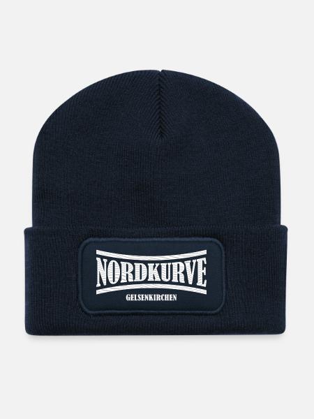 Nordkurve Gelsenkirchen Geschenkidee - Recycelte Patch Beanie - French Navy