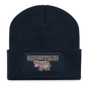 Naschbrettbauch - Recycelte Patch Beanie - French Navy - Vorne