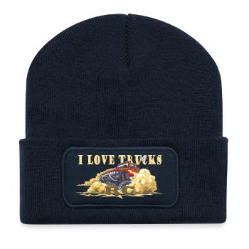 I LOVE RC RC RADIO TRUCKS - Recycled Patch Beanie - french navy - Front