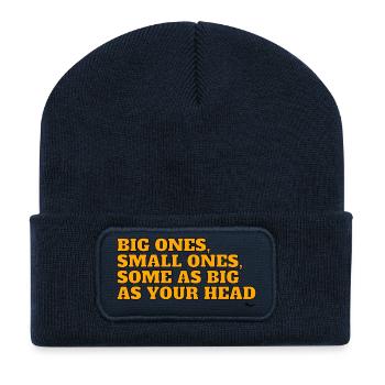 Big ones, small ones, some as big as your head! - Recycled Patch Beanie - french navy - Front