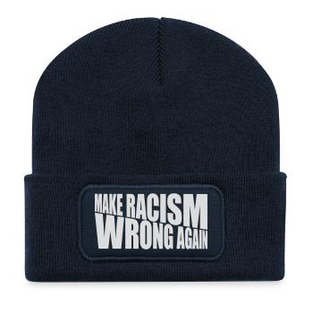 make racism wrong again - Recycled Patch Beanie - french navy - Front