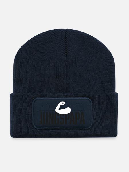 Jungspapa Power - Recycelte Patch Beanie - French Navy
