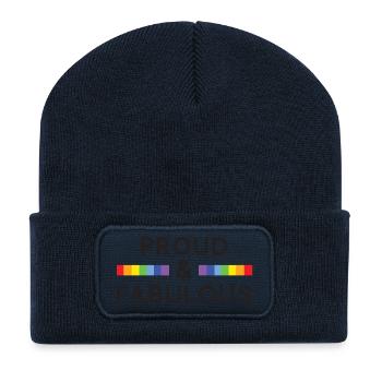 Pride Month - Proud and Fabulous - Recycled Patch Beanie - french navy - Front