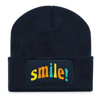 Smile! - Recycled Patch Beanie - french navy - Front