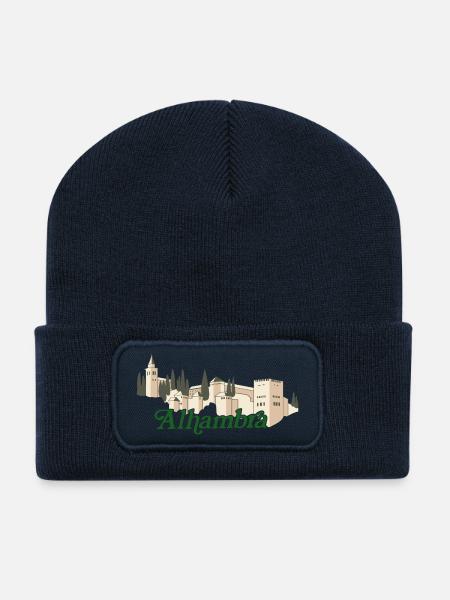 Alhambra - Beanie recyclé à patch - bleu marine