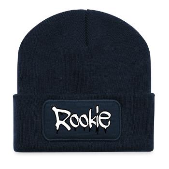 Graffiti-Stil Anfänger-Textdesign - Recycelte Patch Beanie - French Navy - Vorne