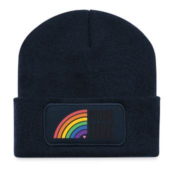 LGBT Pride Month - More Love - Recycled Patch Beanie - french navy - Front