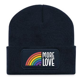LGBT Pride Month - More Love - Recycled Patch Beanie - french navy - Front