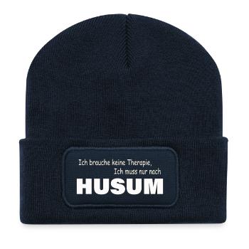 Therapy HUSUM - Recycled Patch Beanie - french navy - Front
