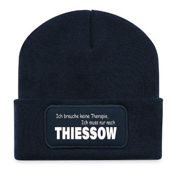Therapie THIESSOW - Recycelte Patch Beanie - French Navy - Vorne