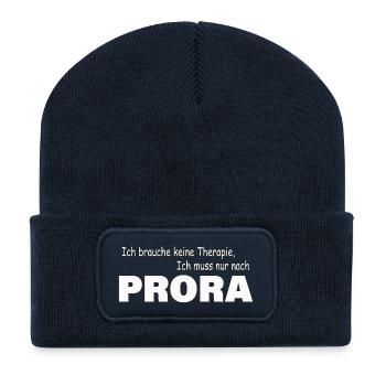 Therapie PRORA - Recycelte Patch Beanie - French Navy - Vorne