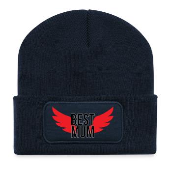 Best Mom - Mother's Day - Recycled Patch Beanie - french navy - Front