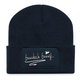 Gnuudsch Guuugl - Knutschkugel - Recycelte Patch Beanie - French Navy - Vorne