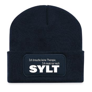 Therapy Sylt - Recycled Patch Beanie - french navy - Front