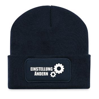 MODIFIER LE PARAMÈTRE - Beanie recyclé à patch - bleu marine - Devant