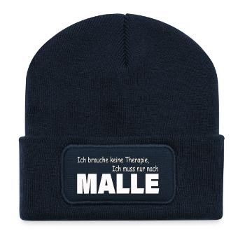 Therapie MALLE - Recycelte Patch Beanie - French Navy - Vorne