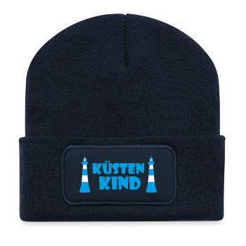 Coastal Child - Recycled Patch Beanie - french navy - Front
