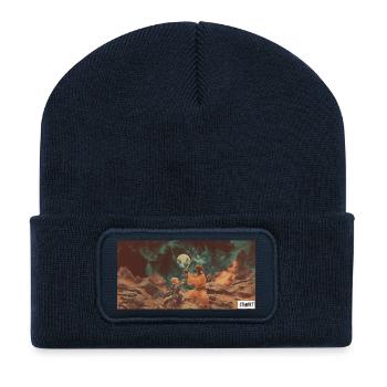 Combat de l’Univers - Beanie recyclé à patch - bleu marine - Devant