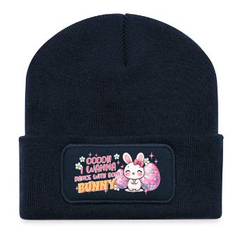 Ostern Osterhase Ostern Ostern Sonntag Osterei Frühling - Recycelte Patch Beanie - French Navy - Vorne