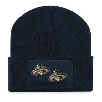 OVNI 2 - Beanie recyclé à patch - bleu marine - Devant