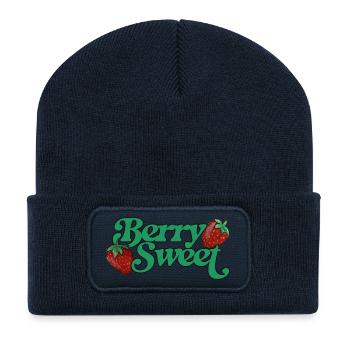 Berry Sweet Strawberry - Recycled Patch Beanie - french navy - Front