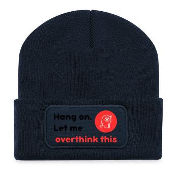 Hang on let me over think this - Recycled Patch Beanie - french navy - Front
