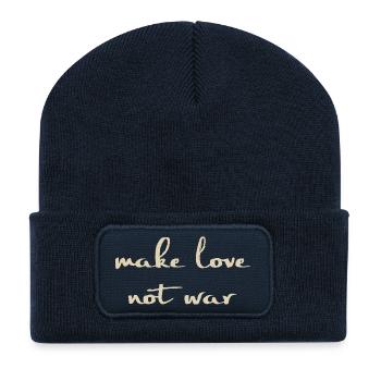 Faire l’amour - Beanie recyclé à patch - bleu marine - Devant