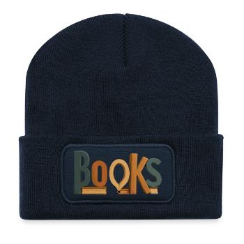 Letters as Books Typography - Recycled Patch Beanie - french navy - Front