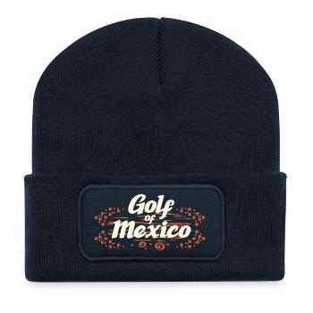 Gulf of Mexico Typography - Recycled Patch Beanie - french navy - Front