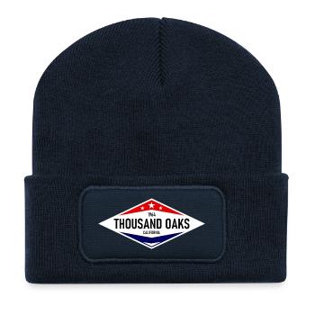 Thousand Oaks - Californie - États-Unis - États-Unis - Beanie recyclé à patch - bleu marine - Devant