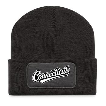 Connecticut - Souvenir USA State Design - Recycelte Patch Beanie - Dunkelgrau - Vorne