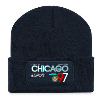 Chicago Sport City Typografie Design - Recycelte Patch Beanie - French Navy - Vorne
