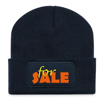 à vendre - Beanie recyclé à patch - bleu marine - Devant
