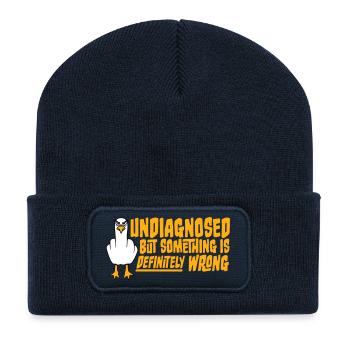Undiagnosed But Something Is Definitely Wrong Möwe - Recycelte Patch Beanie - French Navy - Vorne