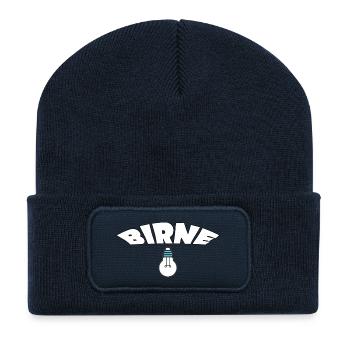 Poire - Beanie recyclé à patch - bleu marine - Devant