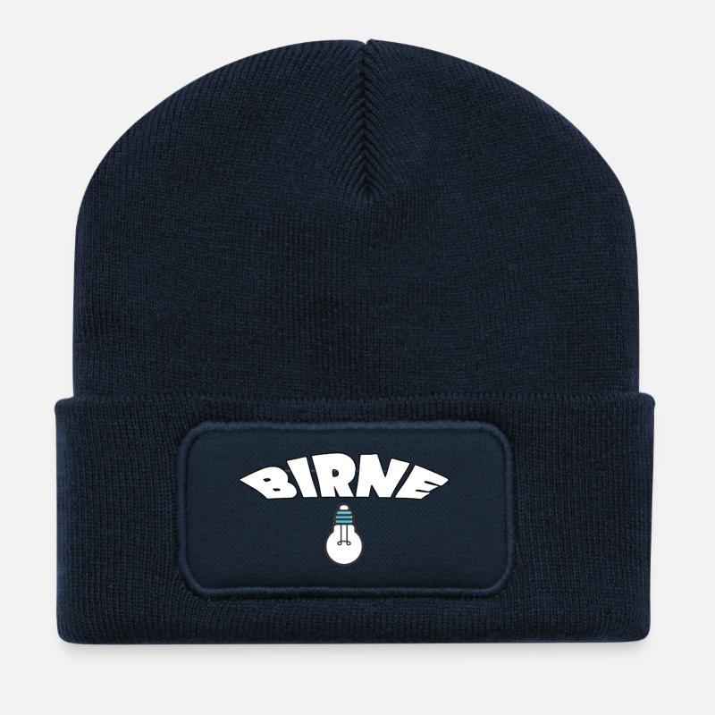 Poire - Beanie recyclé à patch - bleu marine