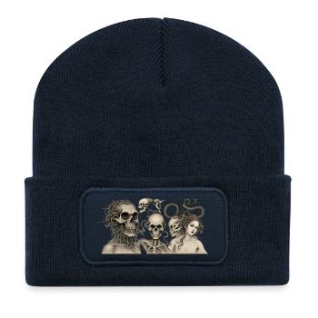 THE DAMNED #6 - dark hell - Beanie recyclé à patch - bleu marine - Devant