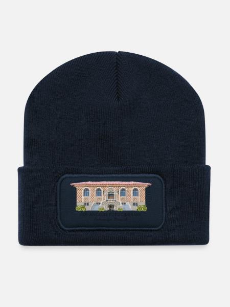 Los Angeles Öffentliche Bibliothek, handgezeichnet - Recycelte Patch Beanie - French Navy