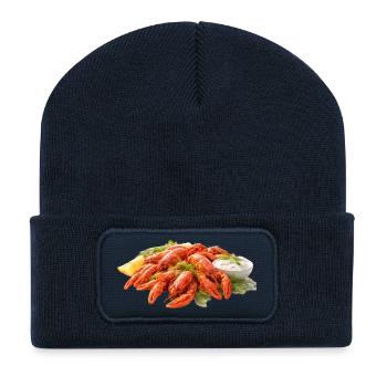 Écrevisses - Beanie recyclé à patch - bleu marine - Devant