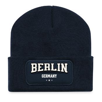 Berlin Arch Vintage Deutschland - Recycelte Patch Beanie - French Navy - Vorne