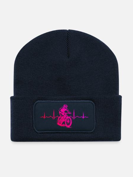 Statement für alle Mountainbike - Recycelte Patch Beanie - French Navy
