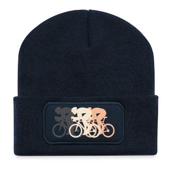 Vélo de route Vélo Vélo Sport Vélo VTT - Beanie recyclé à patch - bleu marine - Devant