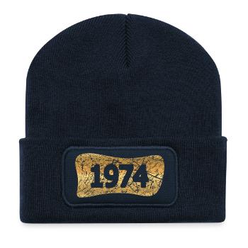 Gold bars 1974 - Recycled Patch Beanie - french navy - Front