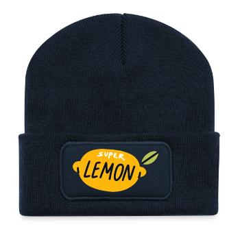 Super Lemon Shirt Beauté Fruit Design Été - Beanie recyclé à patch - bleu marine - Devant
