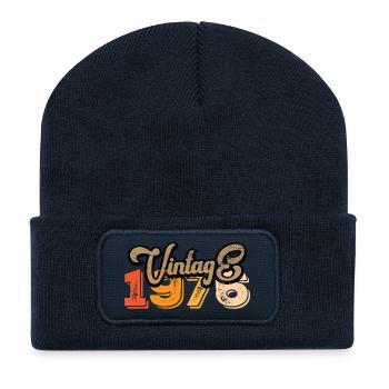 Millésime 1976 - Beanie recyclé à patch - bleu marine - Devant