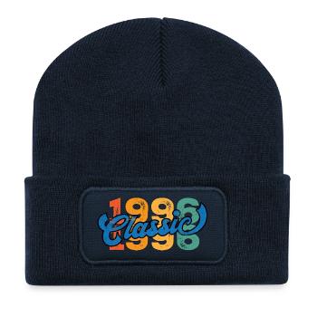 Vintage 1996 - Recycelte Patch Beanie - French Navy - Vorne